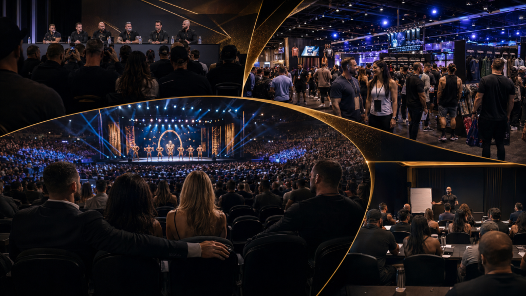 VIP access to the Olympia press conference, Expo, finals and seminar